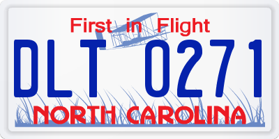 NC license plate DLT0271