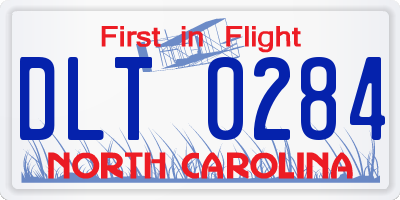 NC license plate DLT0284
