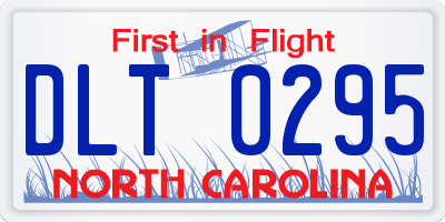 NC license plate DLT0295