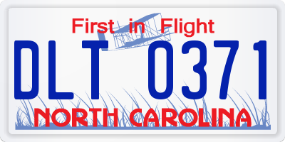 NC license plate DLT0371