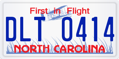 NC license plate DLT0414