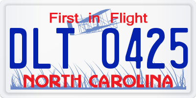 NC license plate DLT0425