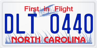 NC license plate DLT0440