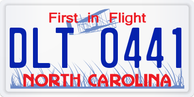 NC license plate DLT0441
