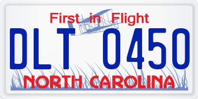 NC license plate DLT0450