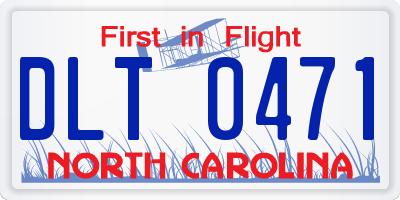 NC license plate DLT0471