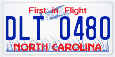 NC license plate DLT0480