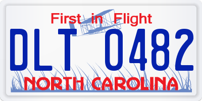 NC license plate DLT0482