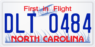 NC license plate DLT0484
