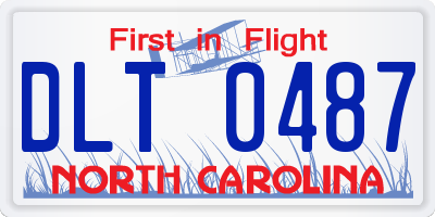 NC license plate DLT0487