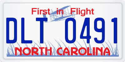 NC license plate DLT0491