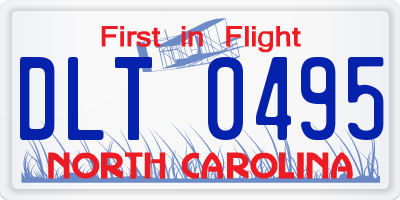 NC license plate DLT0495