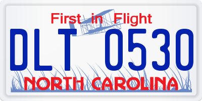 NC license plate DLT0530