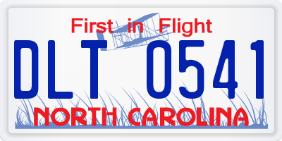 NC license plate DLT0541
