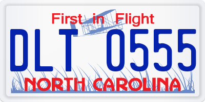 NC license plate DLT0555