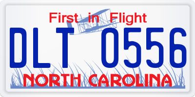 NC license plate DLT0556