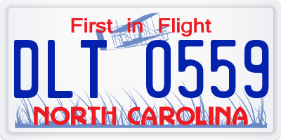 NC license plate DLT0559