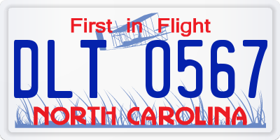 NC license plate DLT0567