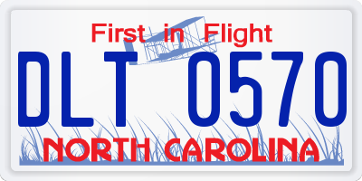 NC license plate DLT0570