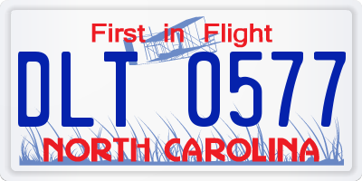 NC license plate DLT0577