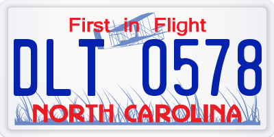 NC license plate DLT0578