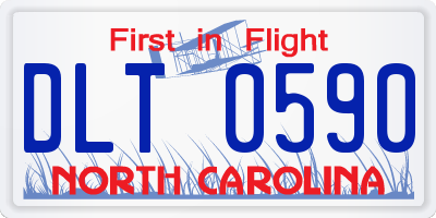 NC license plate DLT0590