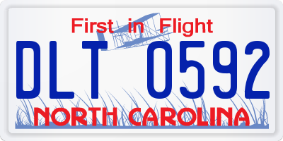 NC license plate DLT0592