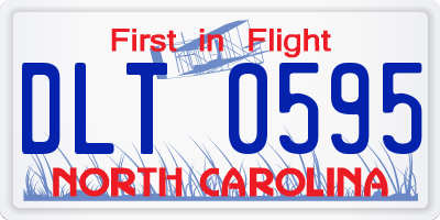 NC license plate DLT0595