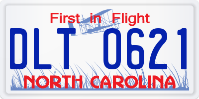 NC license plate DLT0621