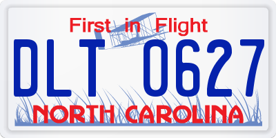 NC license plate DLT0627