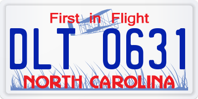 NC license plate DLT0631