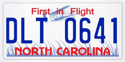 NC license plate DLT0641