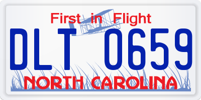 NC license plate DLT0659