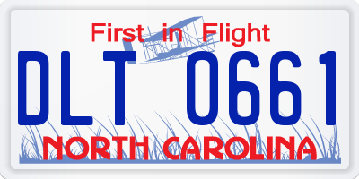 NC license plate DLT0661