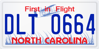 NC license plate DLT0664