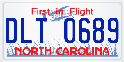 NC license plate DLT0689