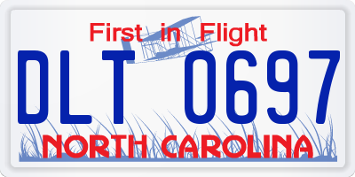 NC license plate DLT0697