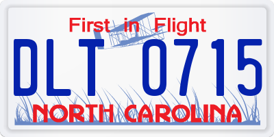 NC license plate DLT0715