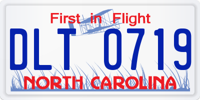 NC license plate DLT0719