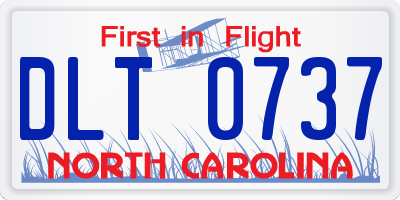 NC license plate DLT0737