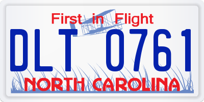 NC license plate DLT0761