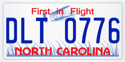 NC license plate DLT0776