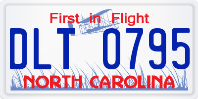NC license plate DLT0795