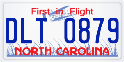 NC license plate DLT0879