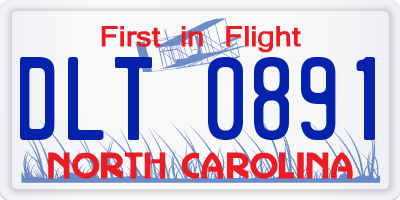 NC license plate DLT0891