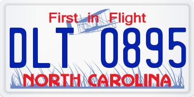 NC license plate DLT0895