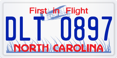 NC license plate DLT0897