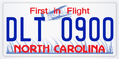 NC license plate DLT0900