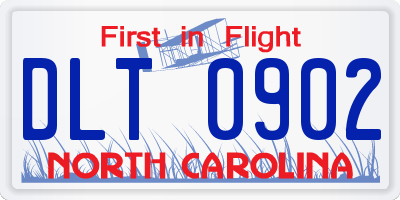 NC license plate DLT0902
