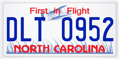 NC license plate DLT0952